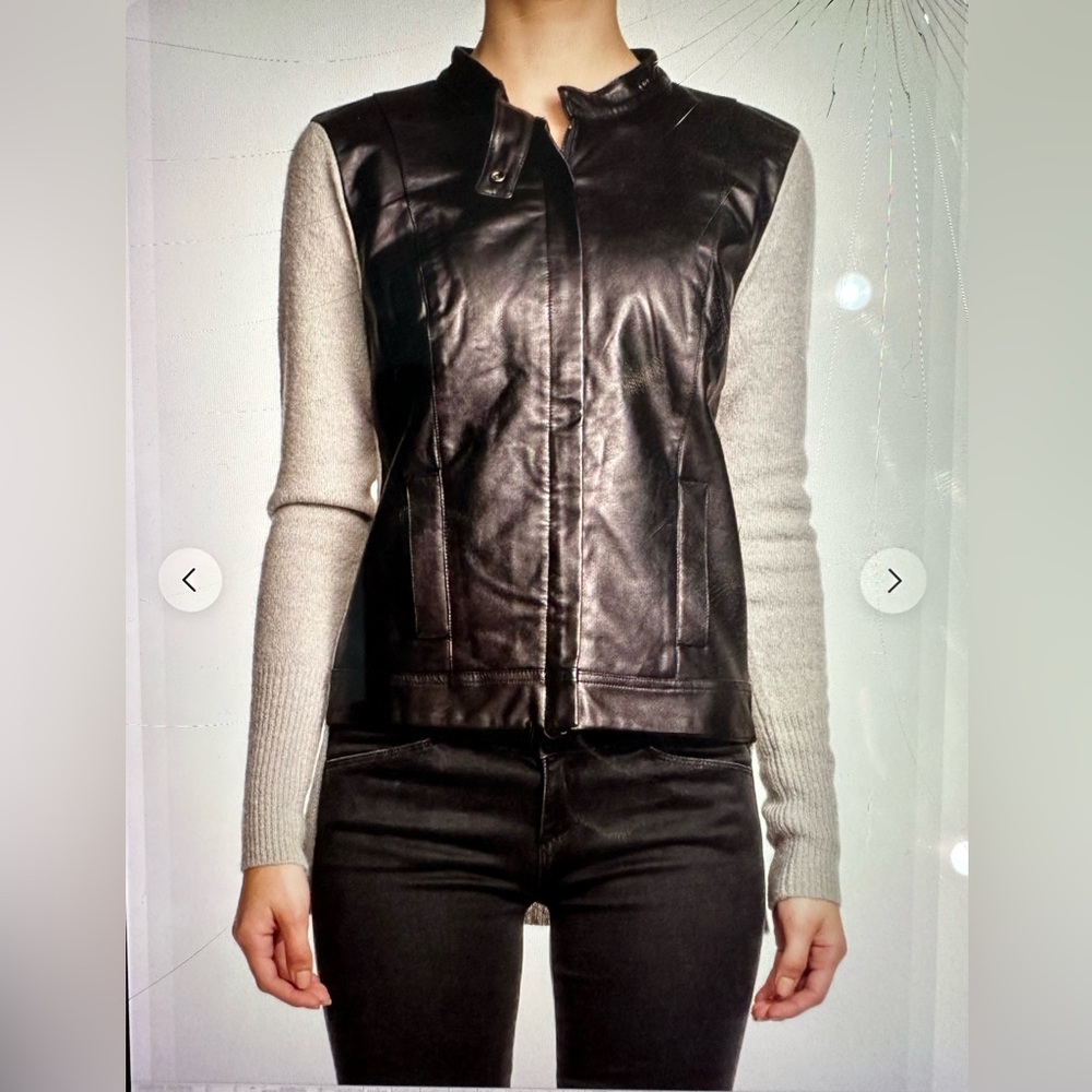 Robert Rodriguez Learher Knit Jacket Size S